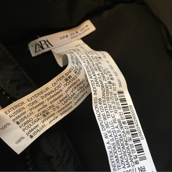 NWT Zara QUILTED PUFFER HOODIE NECK WARMER - Picture 11 of 11